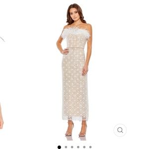 Mac Duggal EMBELLISHED STRAPLESS COLUMN DRESS Size 6 (68140) NWT New With Tags